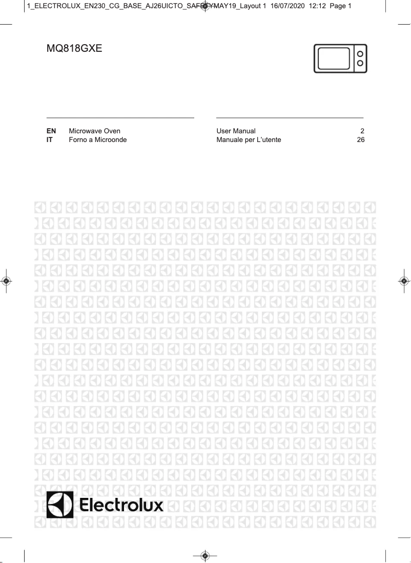 Image de la première page du manuel de l'appareil MQ818GXE
