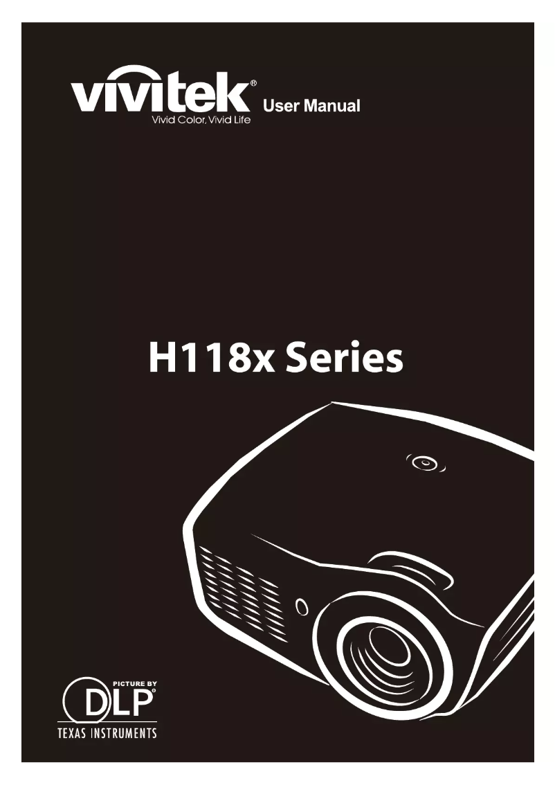 Page n°1 - Manuel utilisateur Vivitek H1185HD