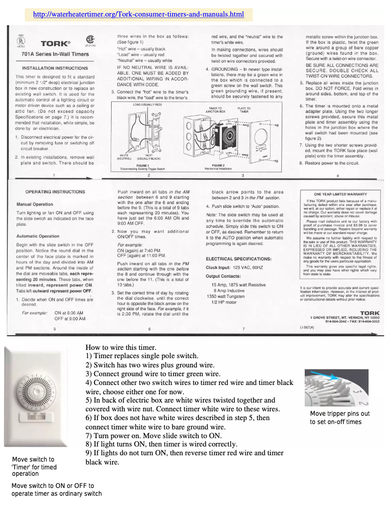 First page image of the manual for 701A