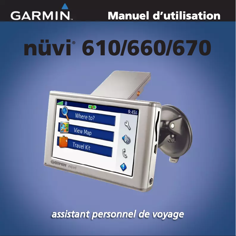 Page 1 de la notice Manuel utilisateur Garmin nüvi 660