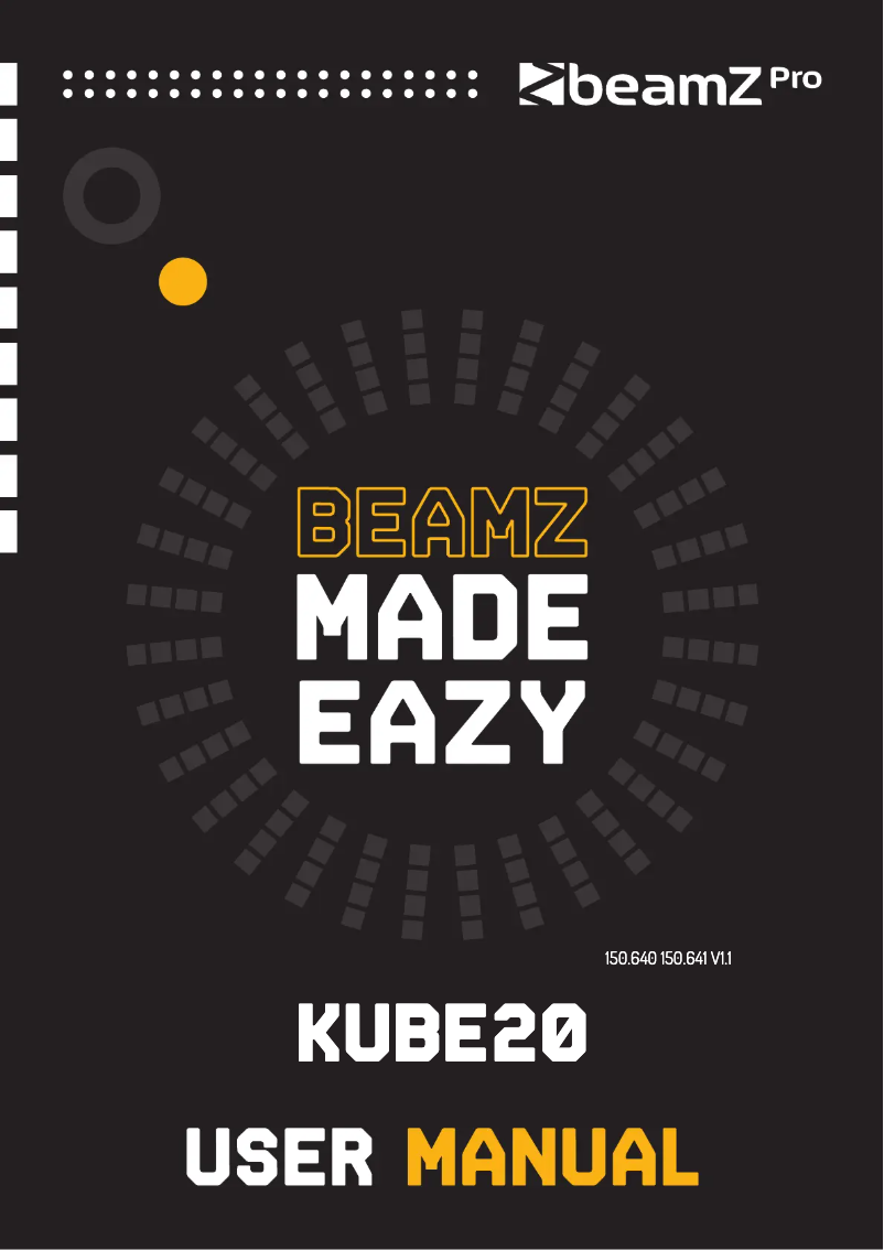 Page n°1 - Manuel utilisateur BeamZ KUBE20