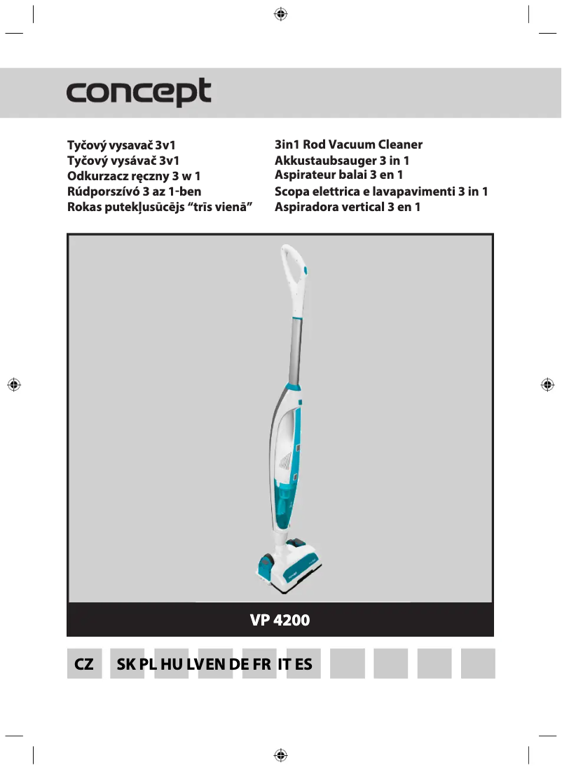 Page 1 de la notice Manuel utilisateur Concept VP4200