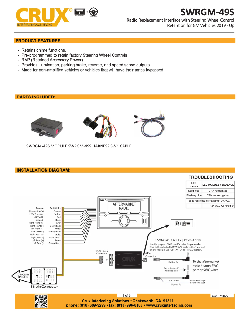 Image de la première page du manuel de l'appareil SWRGM-49S