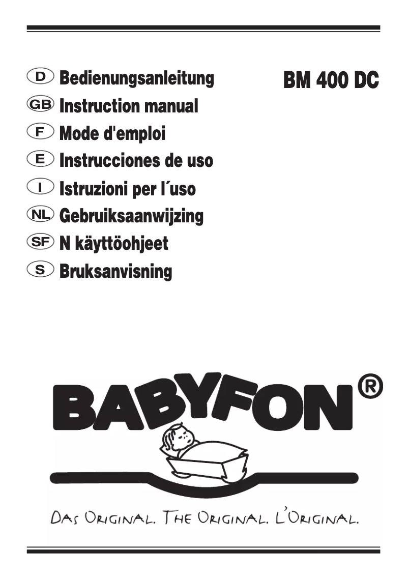 Page n°1 - Manuel utilisateur Babyfon BM 400 DC