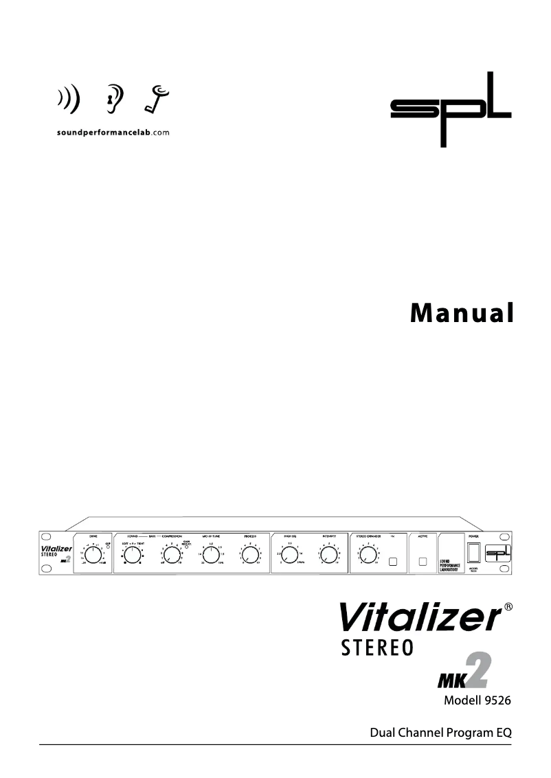 Imagen de la primera página del manual del dispositivo Vitalizer Stereo Mk2