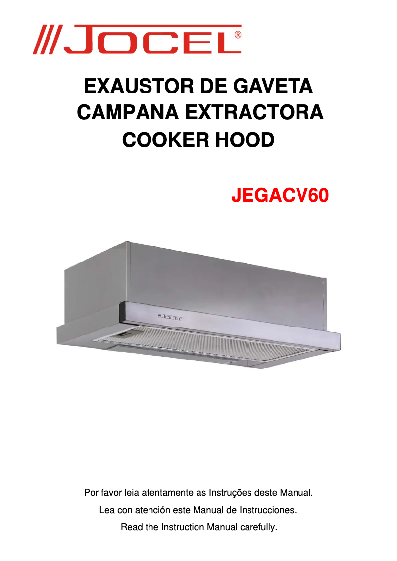Página 1 del manual Manual de usuario Jocel JEGACV60