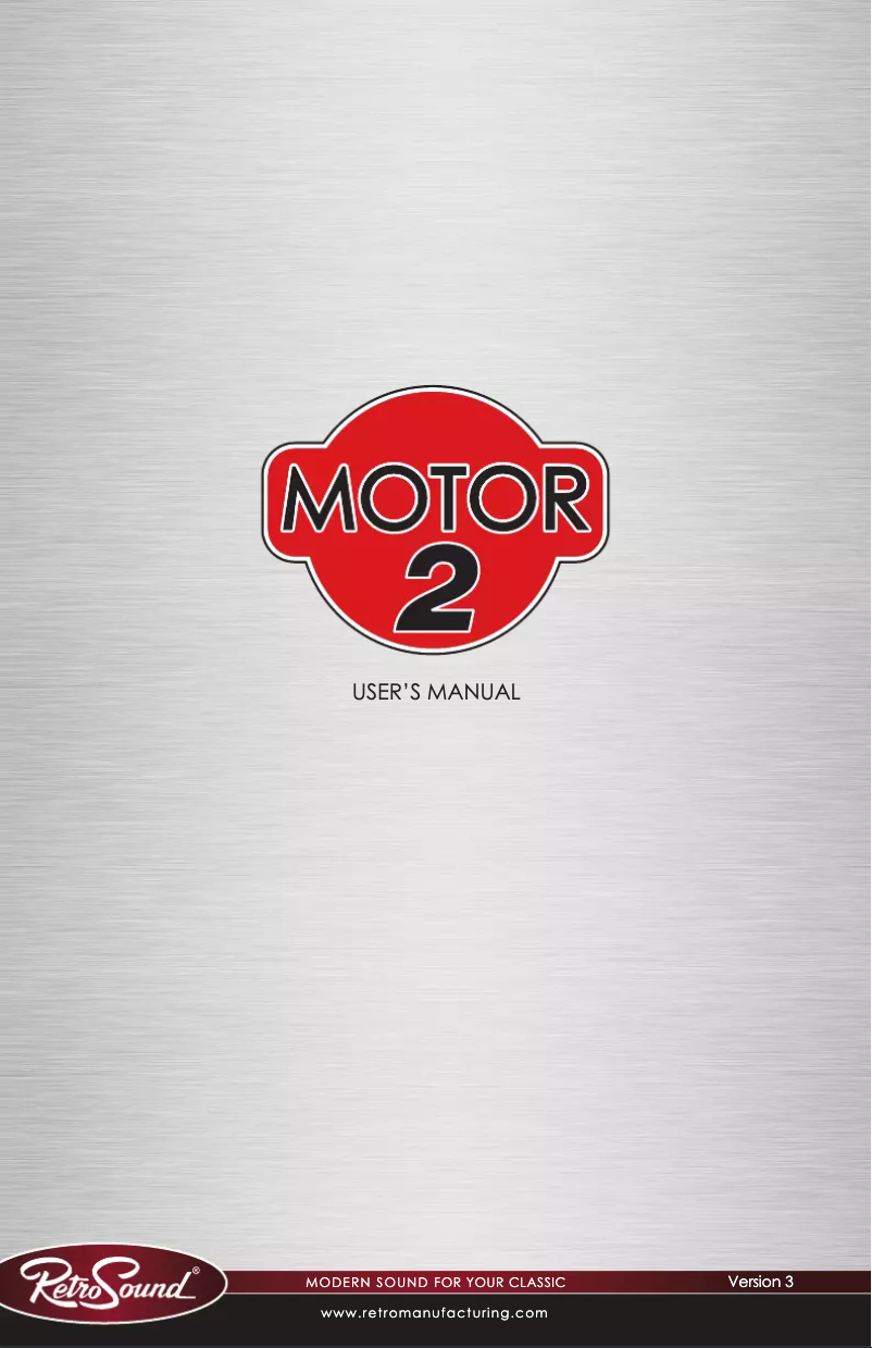 Page 1 de la notice Manuel utilisateur RetroSound Daytona M2