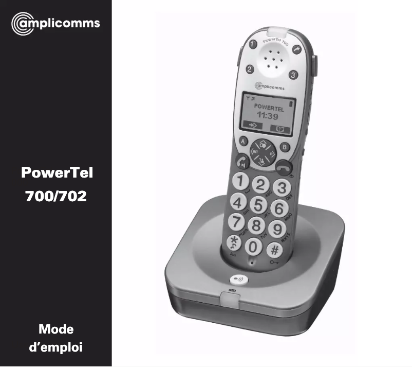 Page 1 de la notice Manuel utilisateur Amplicom PowerTel 700