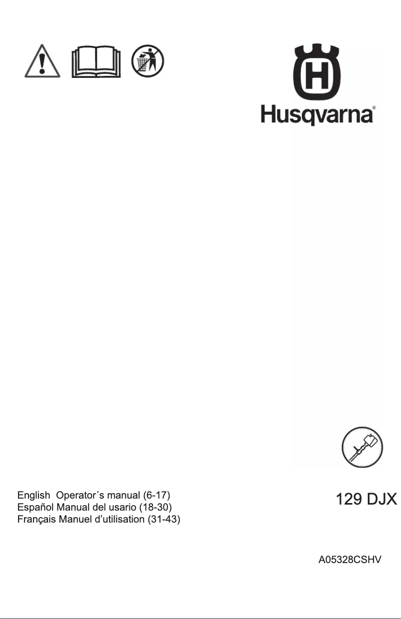 Page n°1 - Manuel utilisateur Husqvarna 129DJx
