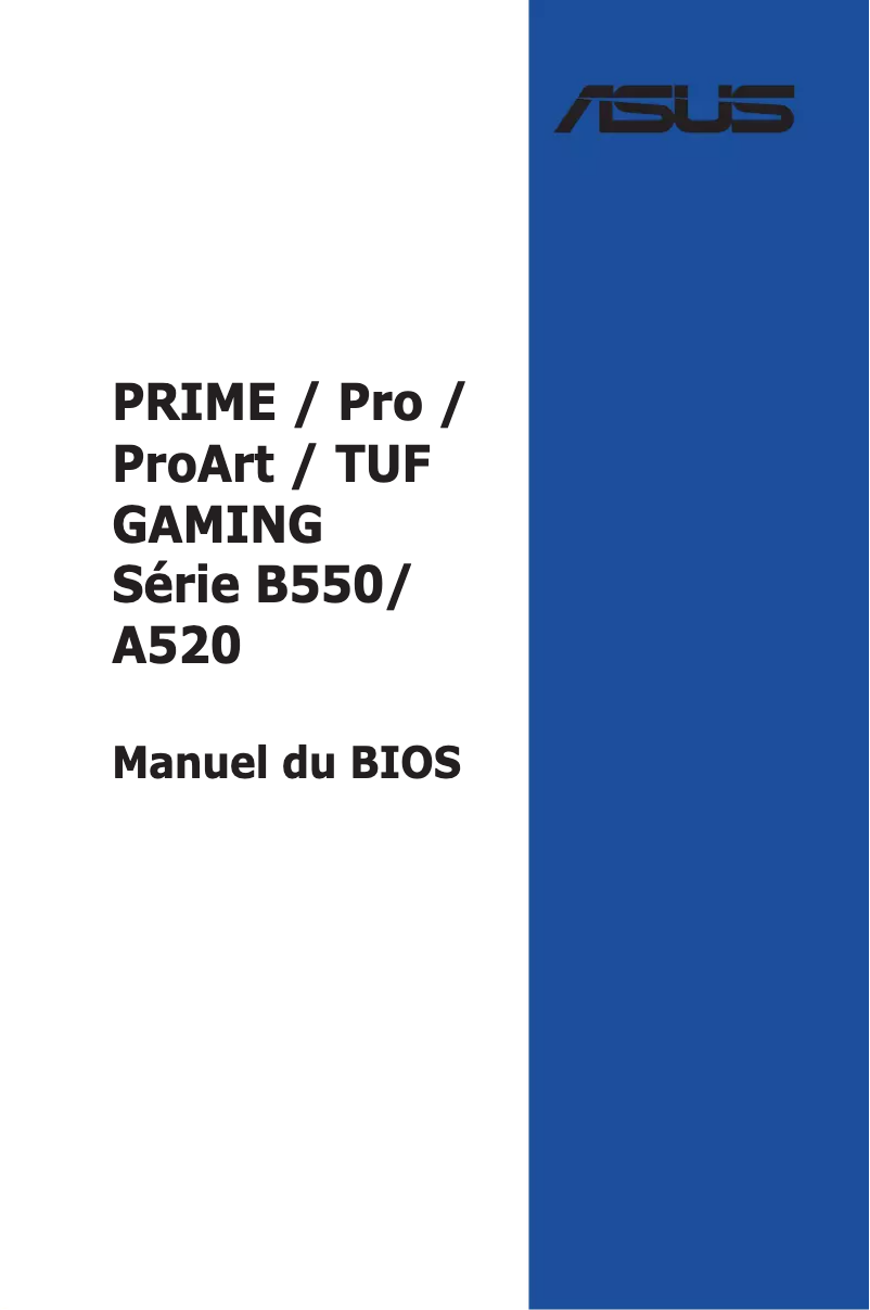 Page 1 de la notice Manuel utilisateur Asus Prime B550-PLUS