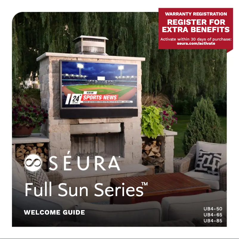 Page n°1 - Manuel utilisateur Seura Full Sun UB4-85