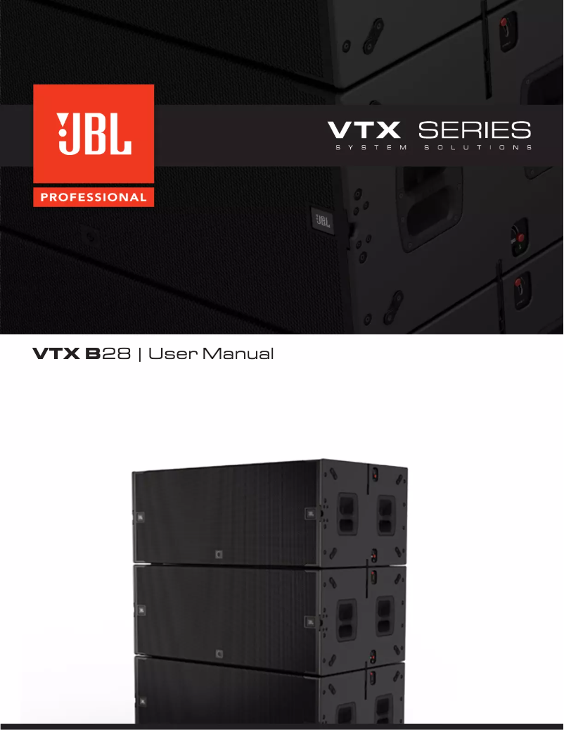 Page 1 de la notice Manuel utilisateur JBL VTX B28
