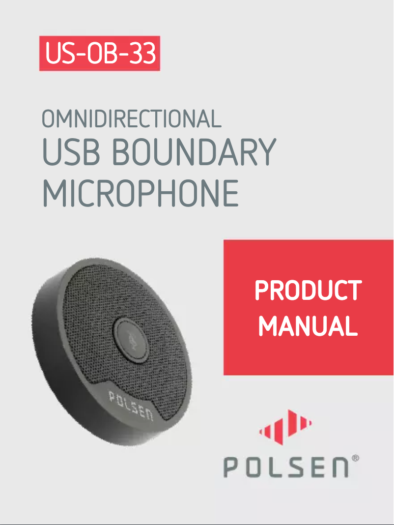 Page 1 de la notice Manuel utilisateur Polsen Omnidirectional USB Boundary US-OB-33