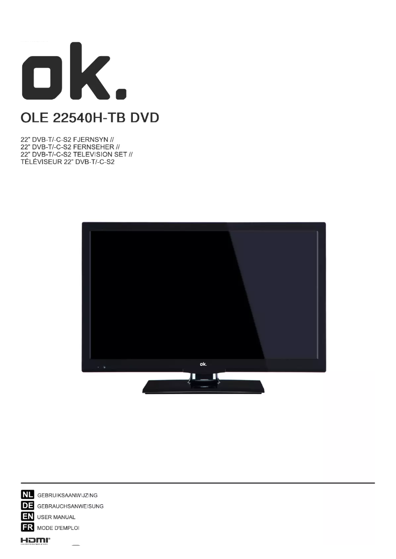 Image de la première page du manuel de l'appareil OLE 22540H-TB DVD
