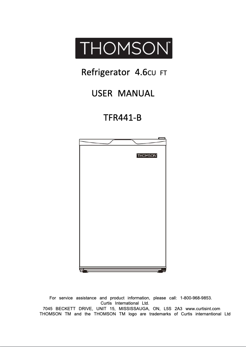 Page n°1 - Manuel utilisateur Thomson TFR441-B