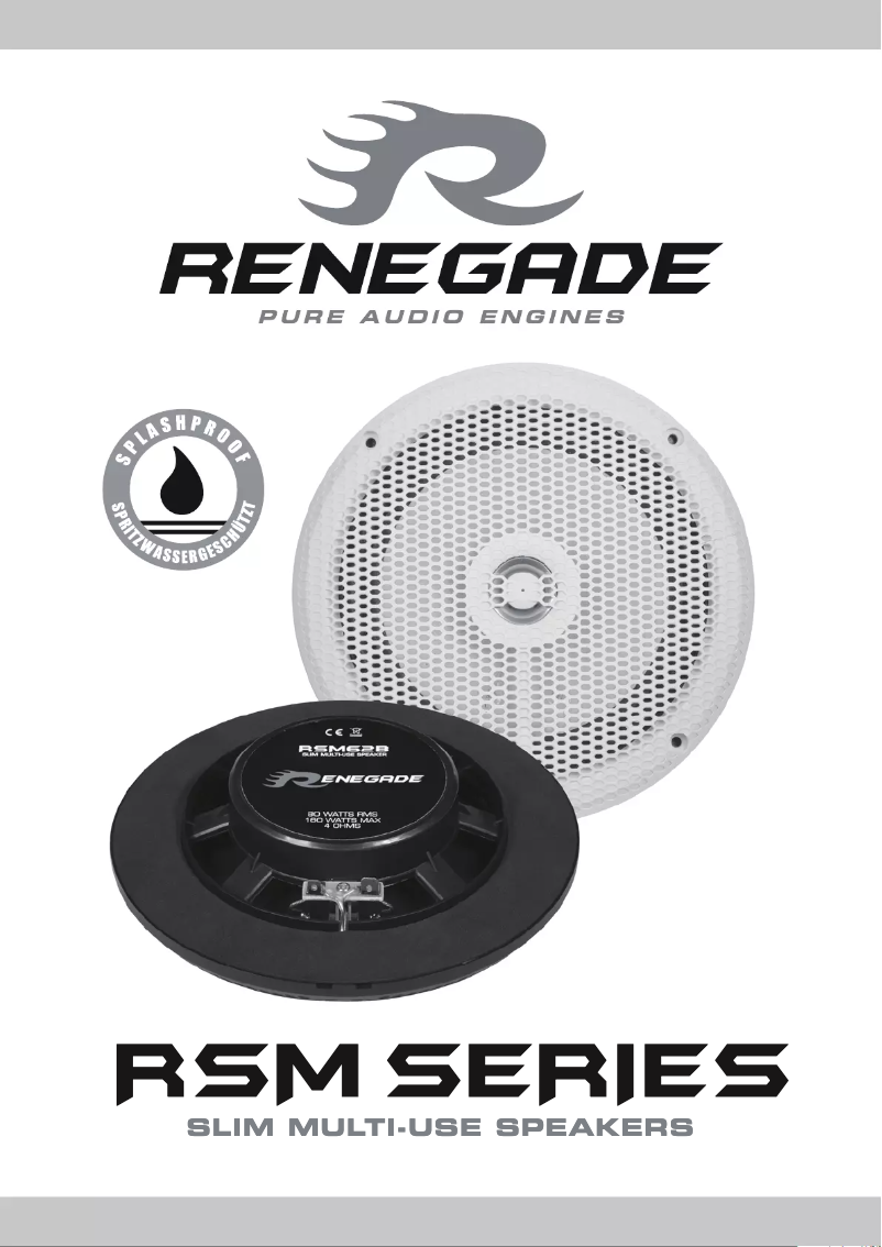 Page n°1 - Manuel utilisateur Renegade RSM62B
