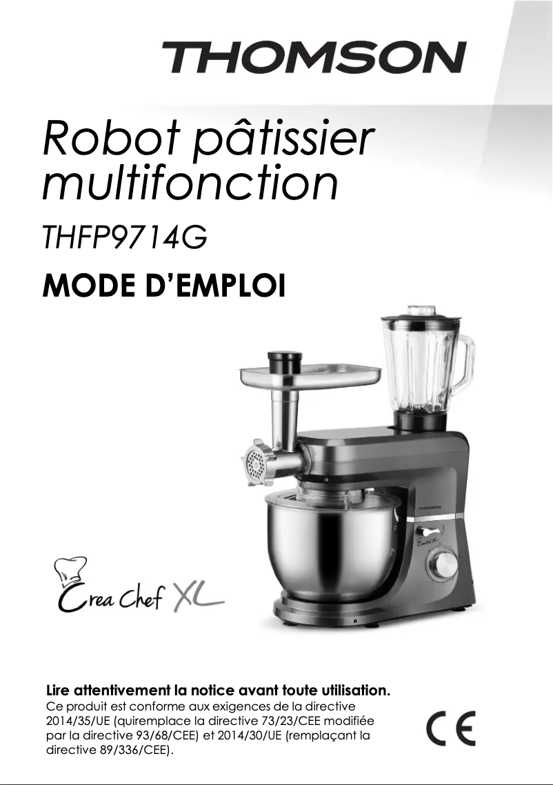 Image de la première page du manuel de l'appareil THFP9714G