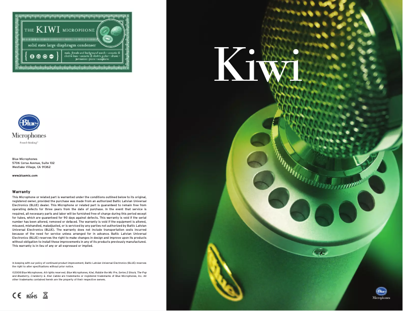 Image de la première page du manuel de l'appareil Kiwi