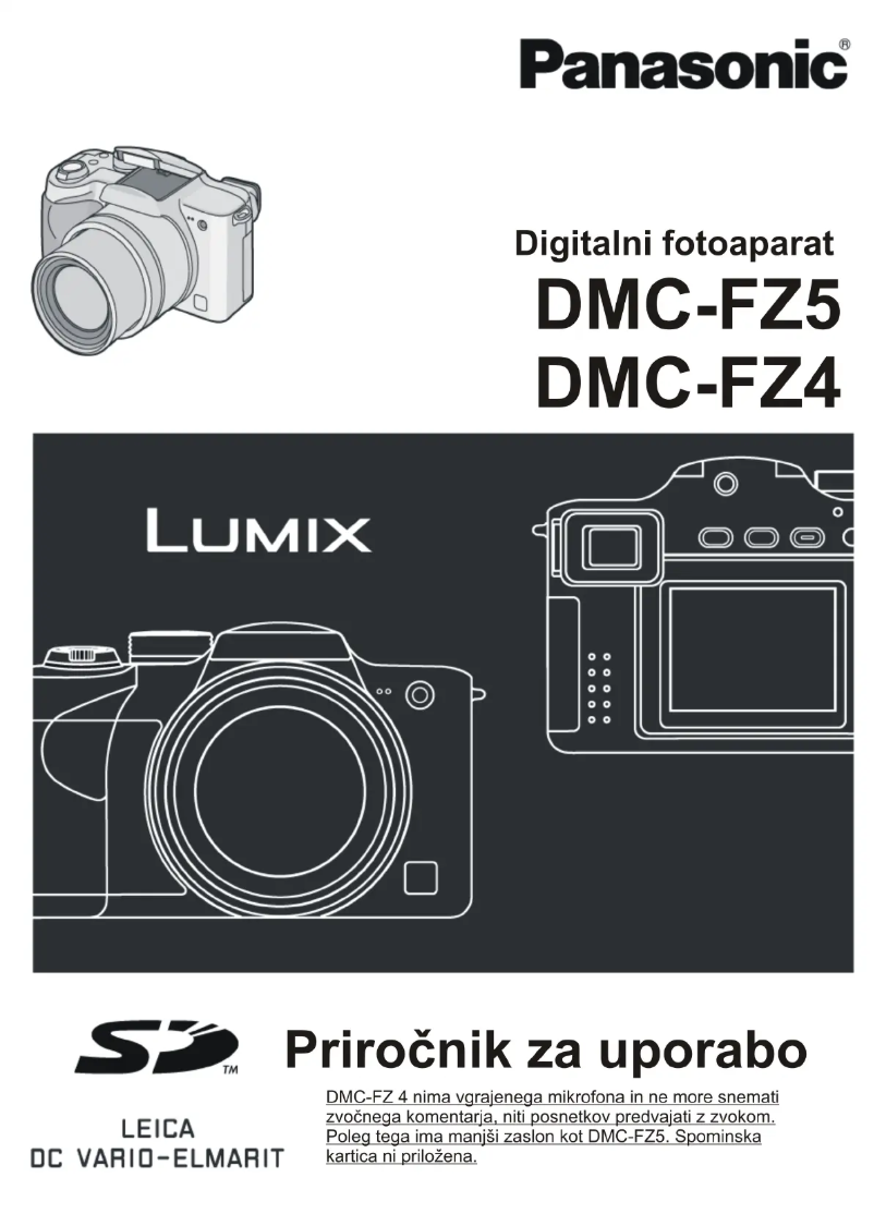 Imagen de la primera página del manual del dispositivo Lumix DMC-FZ4