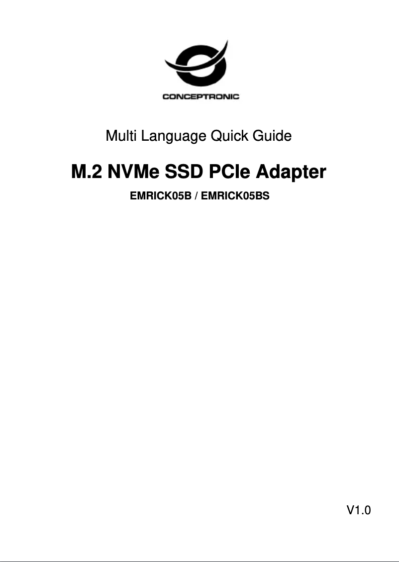 Page 1 de la notice Manuel utilisateur Equip EMRICK05BS