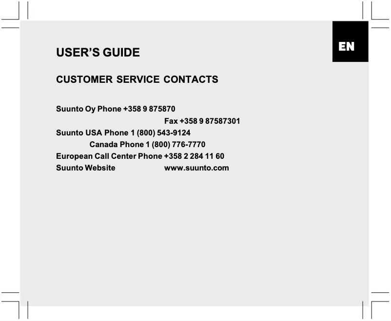 Imagen de la primera página del manual del dispositivo Vector