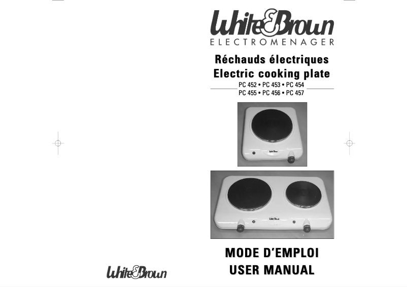 Page 1 de la notice Manuel utilisateur White And Brown PC 453