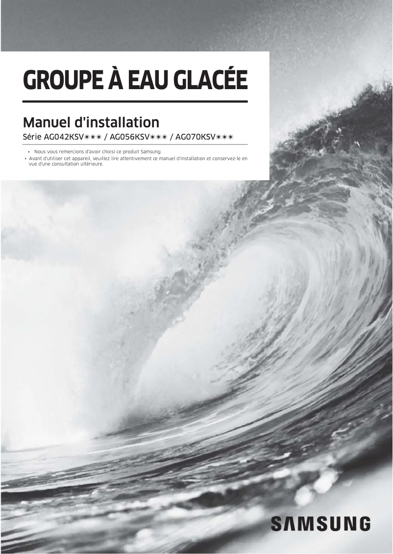 Page 1 de la notice Manuel utilisateur Samsung AG056KSVANH