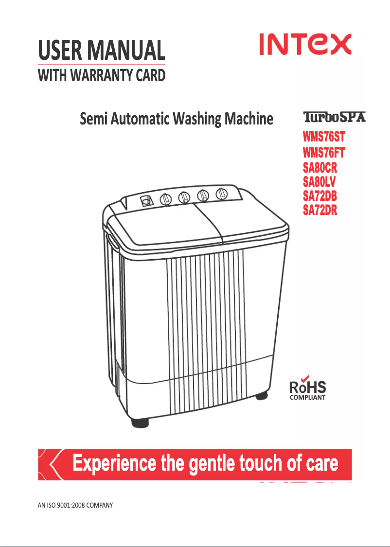 Page 1 de la notice Manuel utilisateur Intex TurboSpa SA80LV