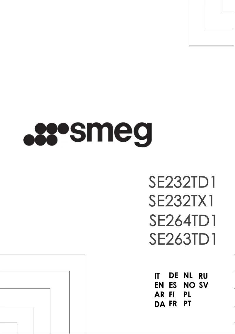 Page 1 de la notice Manuel utilisateur Smeg SE263TD1