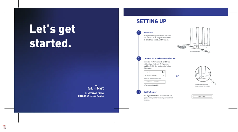 Page n°1 - Manuel utilisateur GL.iNet Flint GL-AX1800