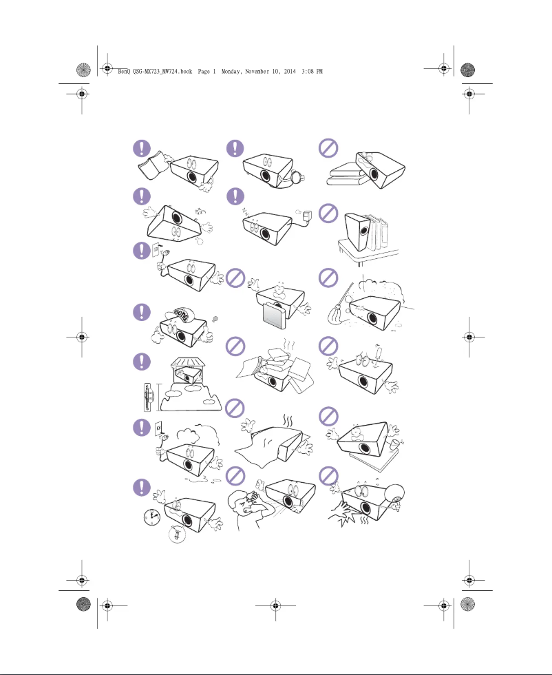 Page n°1 - Guide de démarrage rapide BenQ MW724