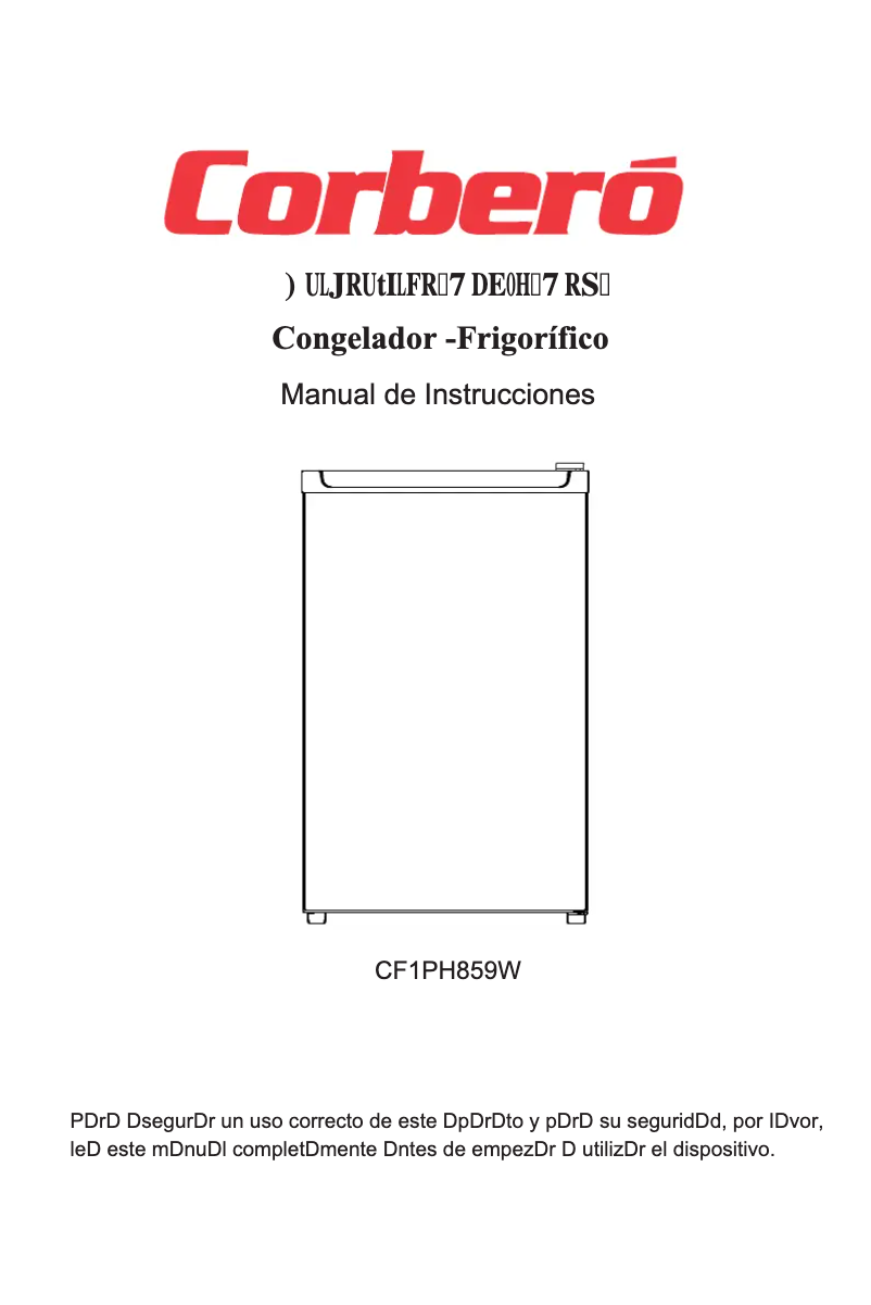 Image de la première page du manuel de l'appareil E-CF1PH859W