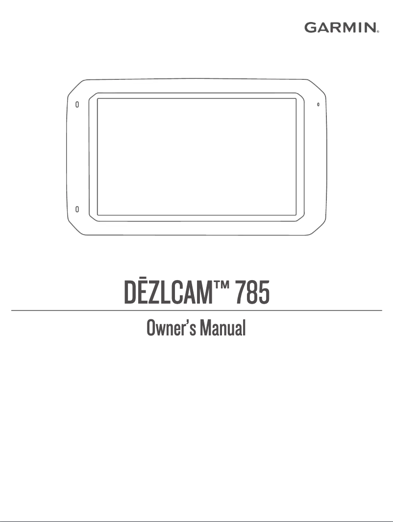 Image de la première page du manuel de l'appareil DezlCam 785