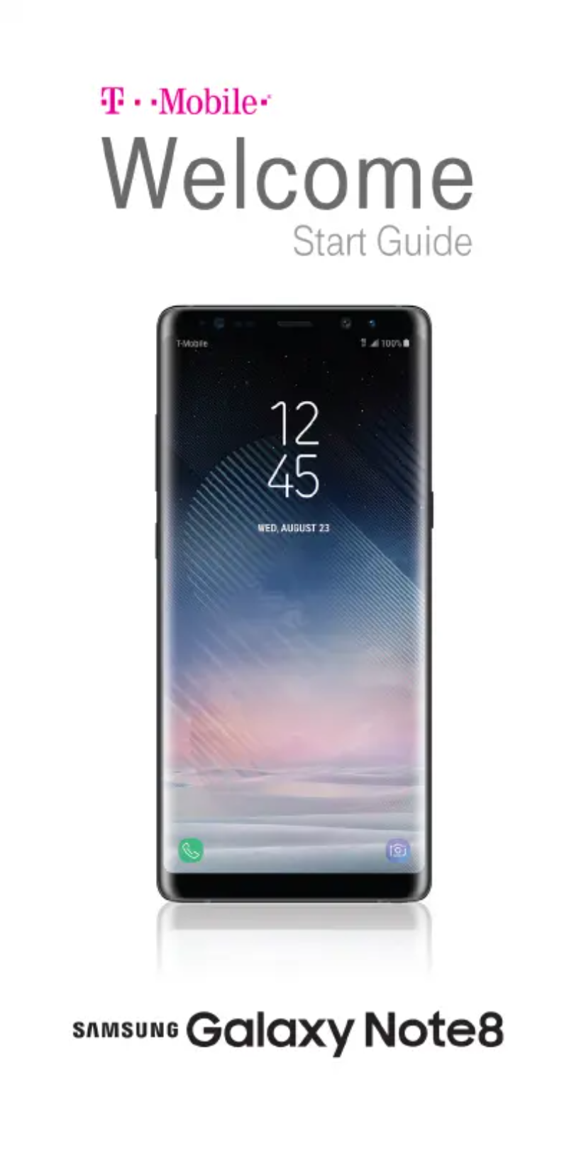 Image de la première page du manuel de l'appareil Galaxy Note 8