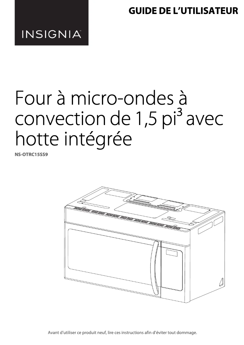 Página 1 del manual Manual de usuario Insignia NS-OTRC15SS9