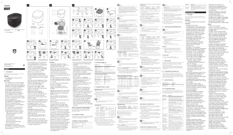 Image de la première page du manuel de l'appareil Avance Collection HD4535