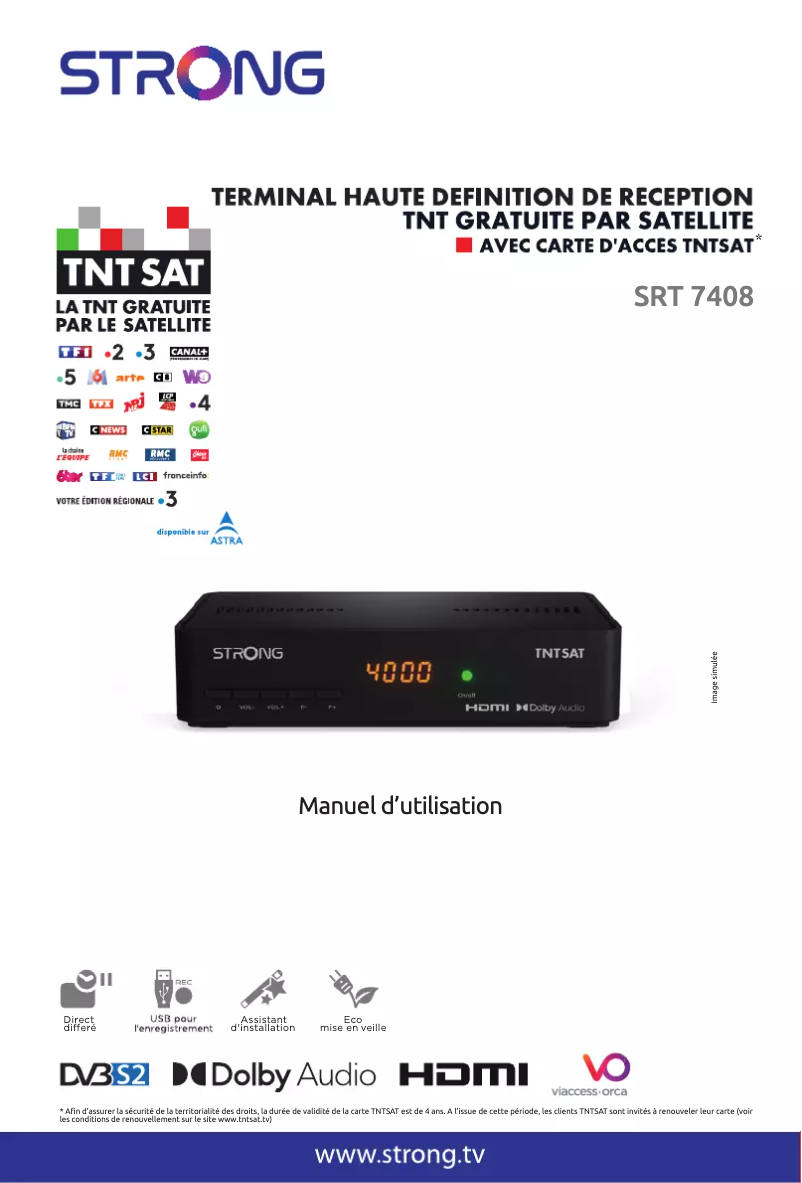 Image de la première page du manuel de l'appareil SRT 7408