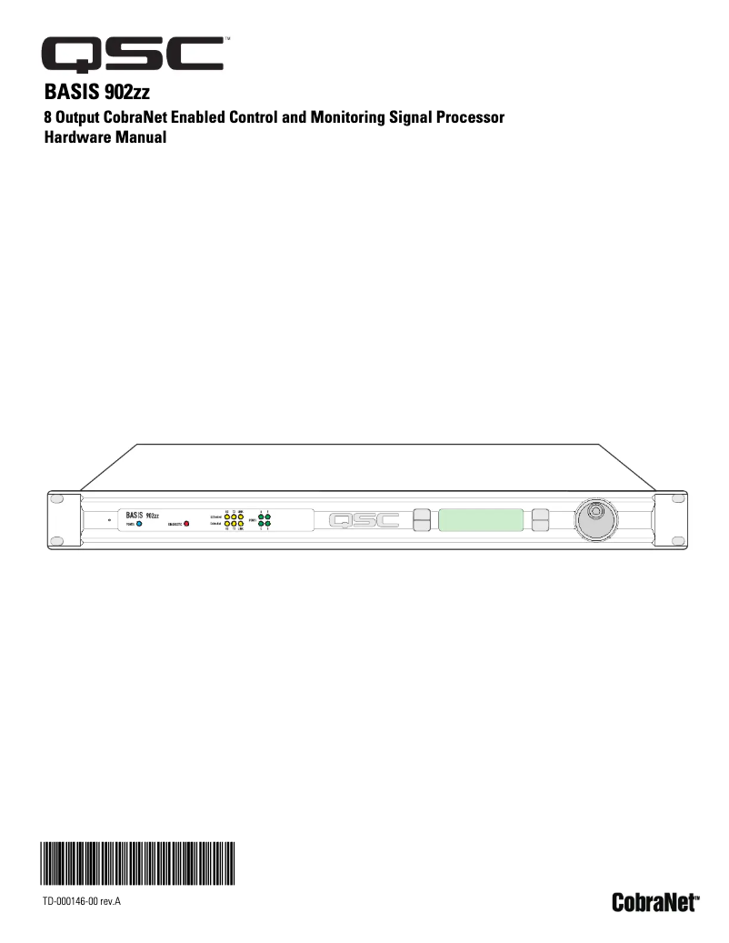 Page 1 de la notice Manuel utilisateur QSC BASIS 902zz