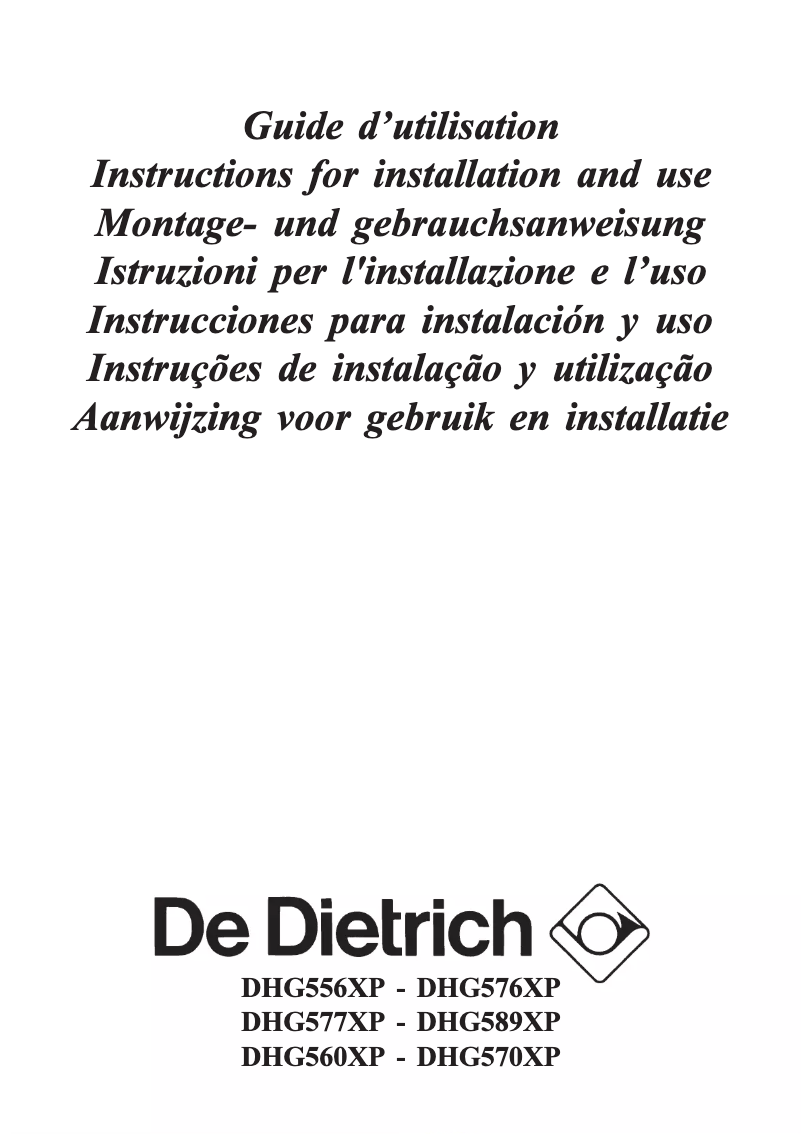Imagen de la primera página del manual del dispositivo DHG577XP