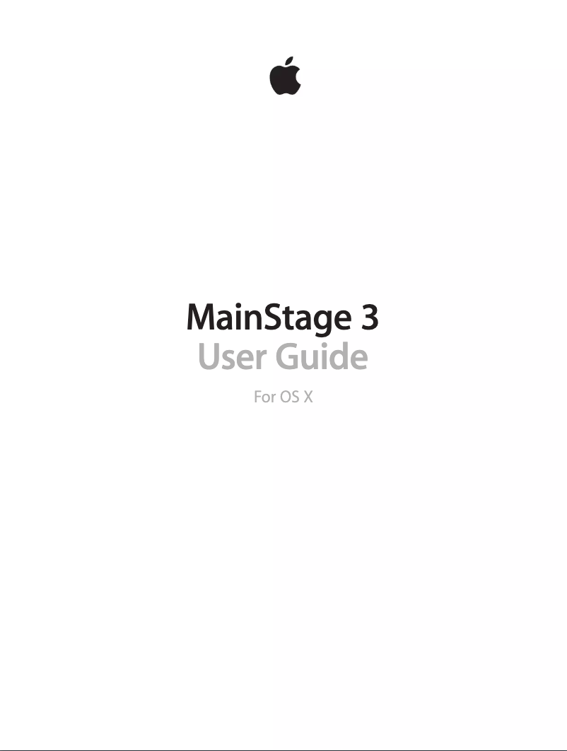 Image de la première page du manuel de l'appareil MainStage 3