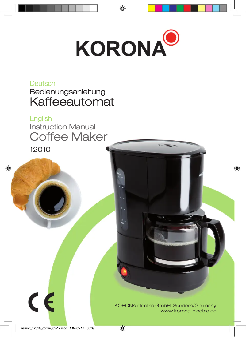 Page 1 de la notice Manuel utilisateur Korona 12010