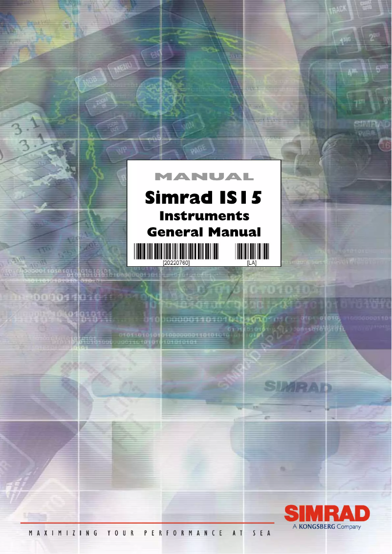 Page n°1 - Manuel utilisateur Simrad IS15