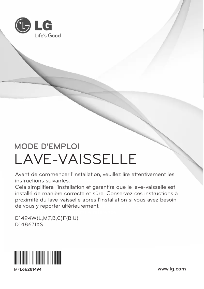 Page n°1 - Manuel utilisateur LG D14867IXS