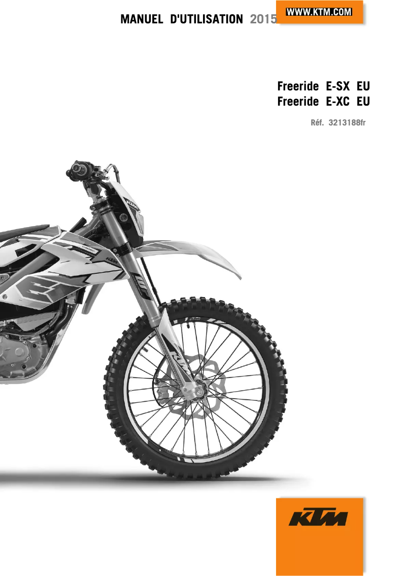 Page 1 de la notice Manuel utilisateur KTM Freeride E-SX (2015)
