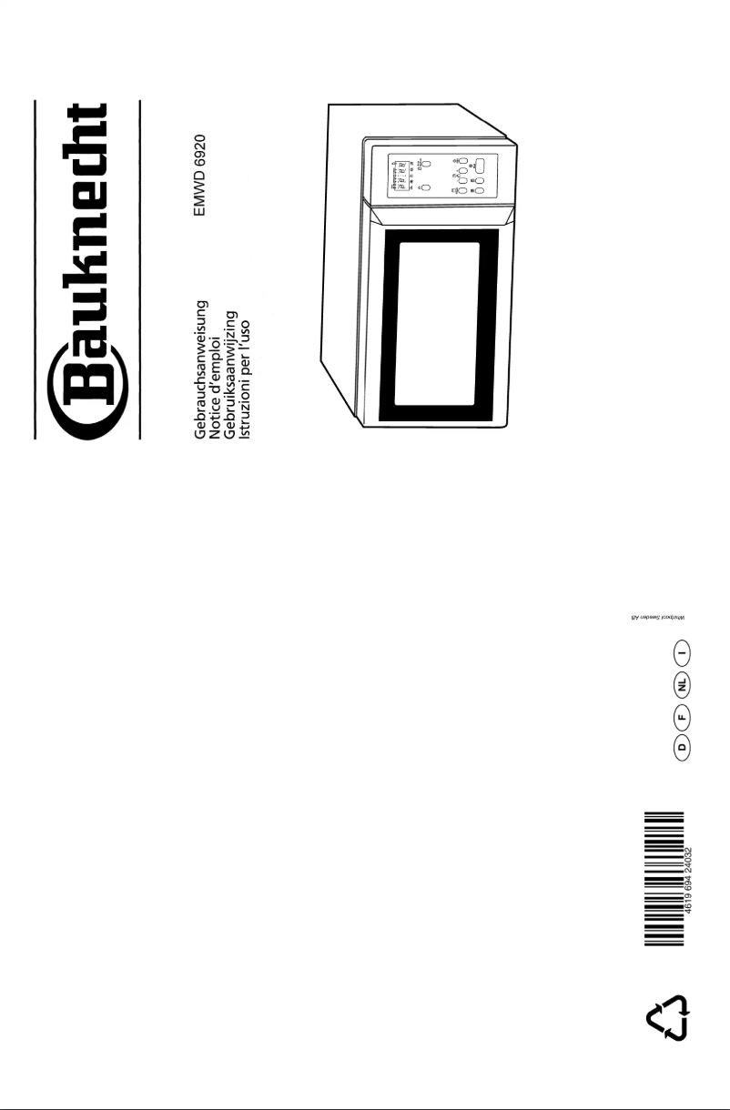 Image de la première page du manuel de l'appareil EMWD 6920