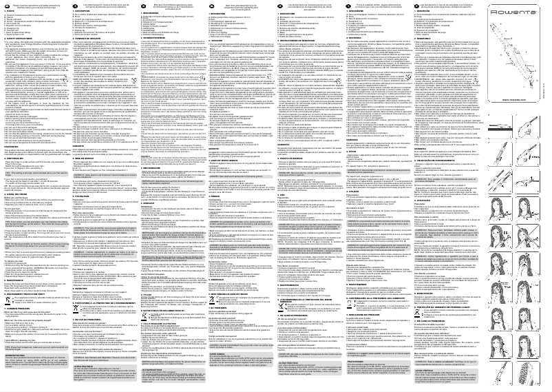 Page 1 de la notice Manuel utilisateur Rowenta CF6510 Curl Activ