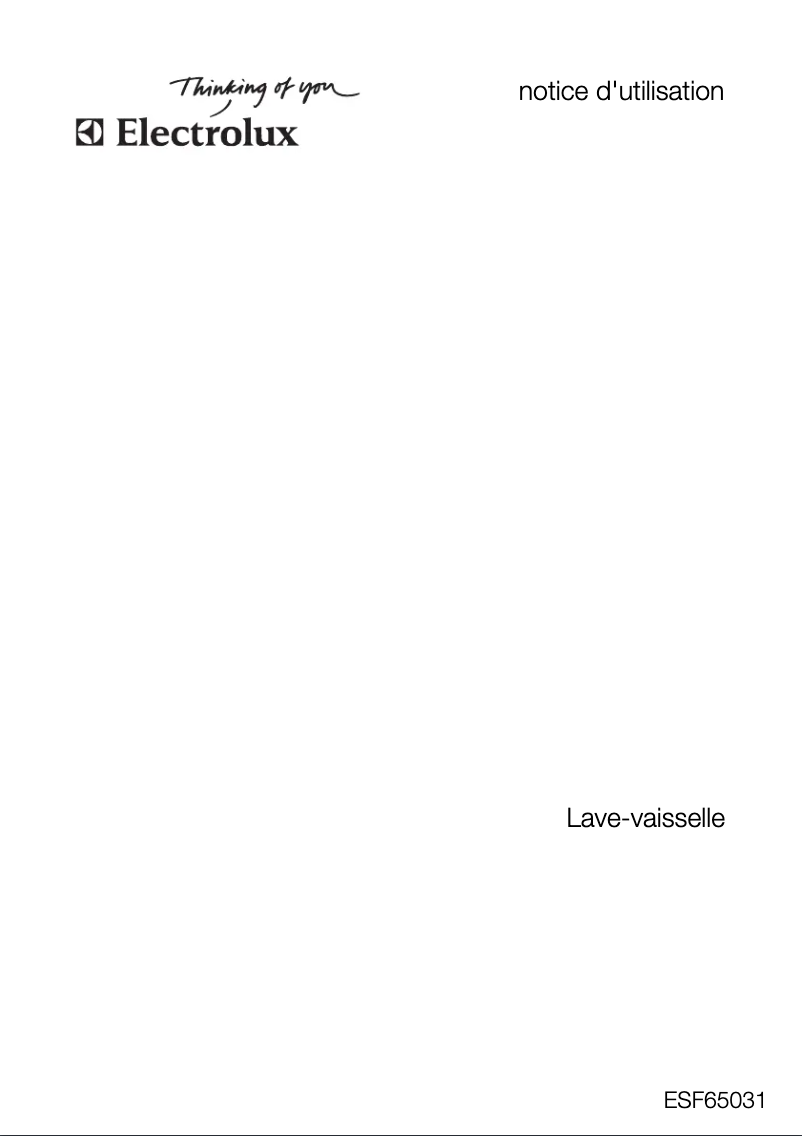 Image de la première page du manuel de l'appareil ESF65031W