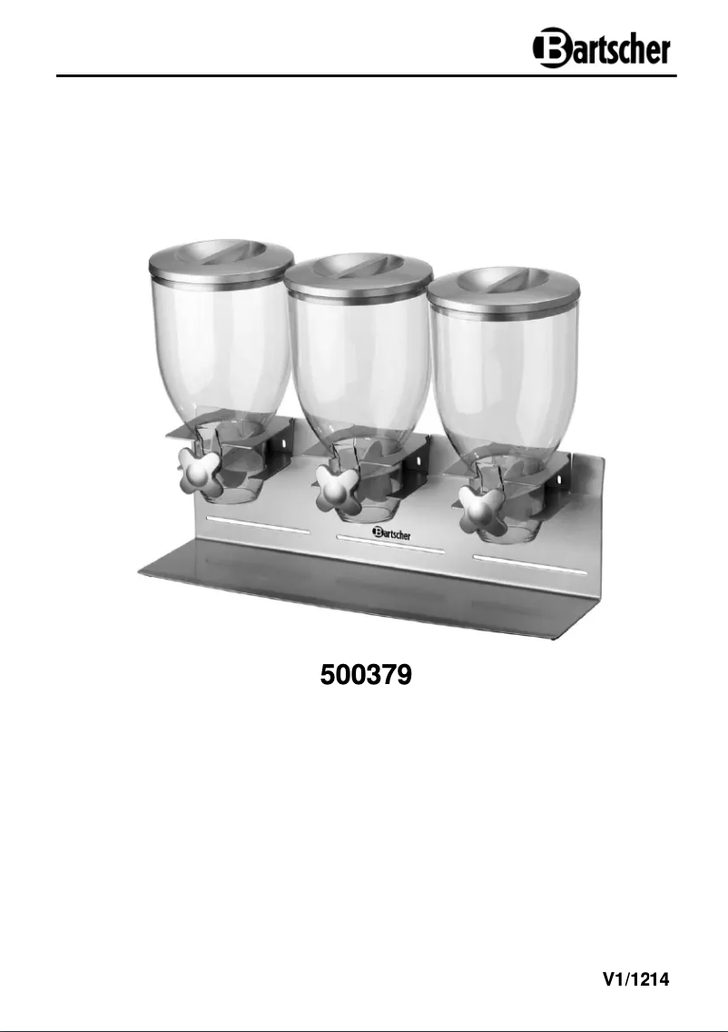 Page 1 de la notice Manuel utilisateur Bartscher 500379