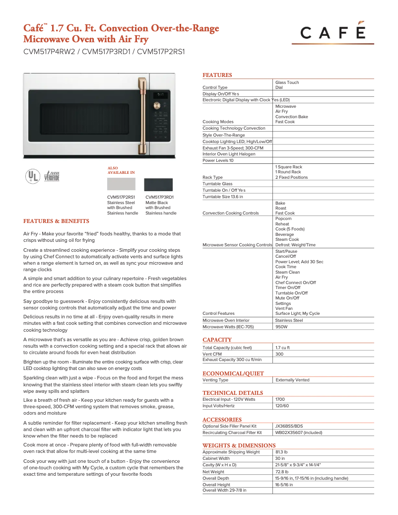 Image de la première page du manuel de l'appareil CVM517P4RW2