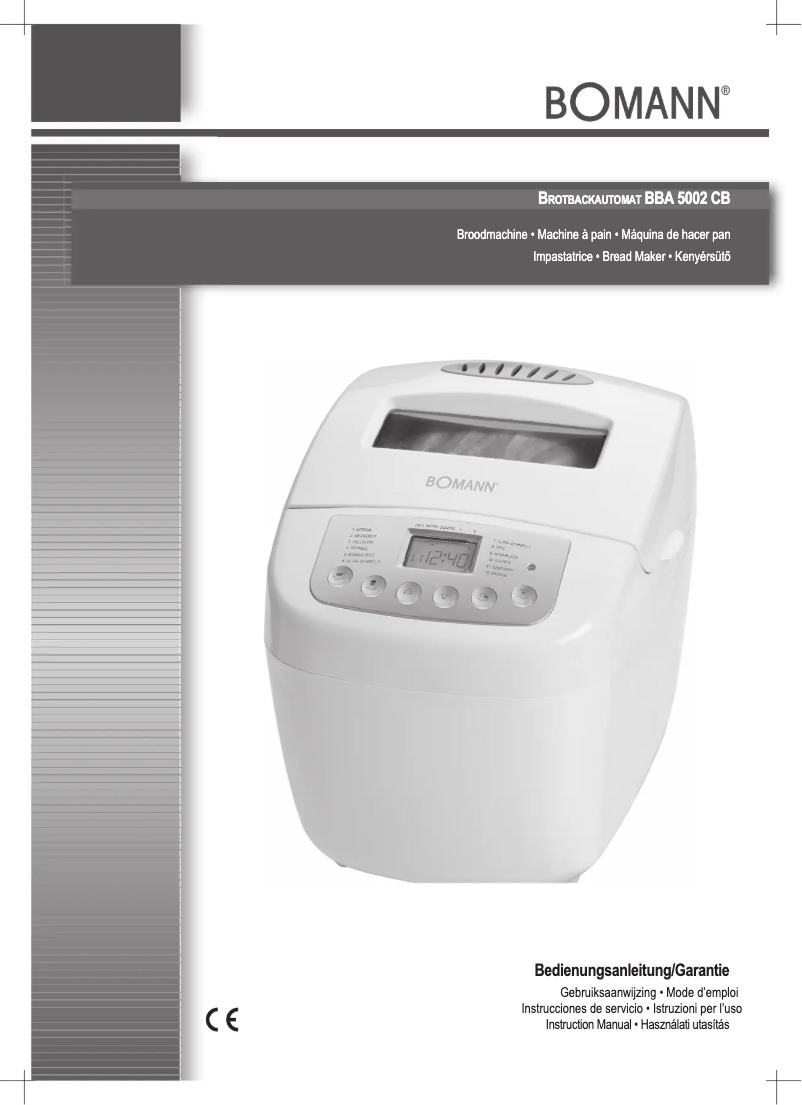 Page n°1 - Manuel utilisateur Bomann BBA 5002 CB